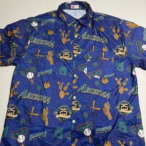 MLB Arizona Diamondbacks 25th Anniversary SS Button Up Shirt, Men's XL #924